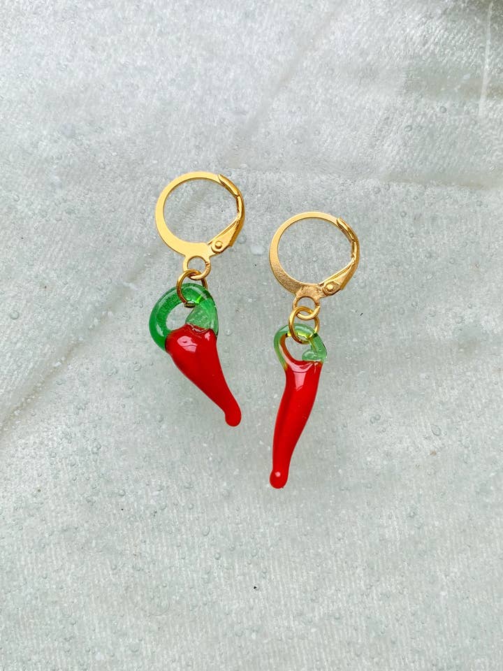 Red Hot Earrings for wholesale by Stuff Megan Makes