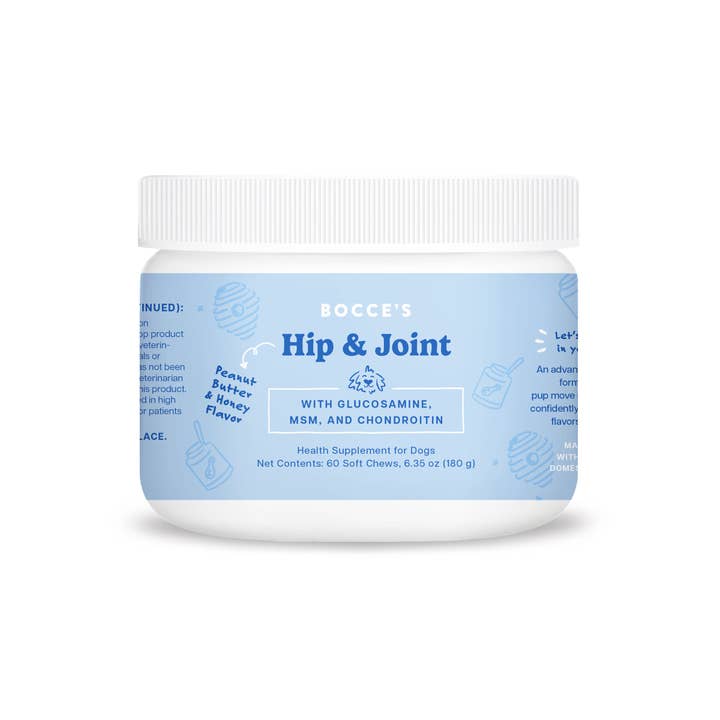 Pet Palette Distribution - Wholesale Pet Supplement - Dog - Bocce's Bakery Hip & Joint Soft Chew Dog Supplement 60 Count
