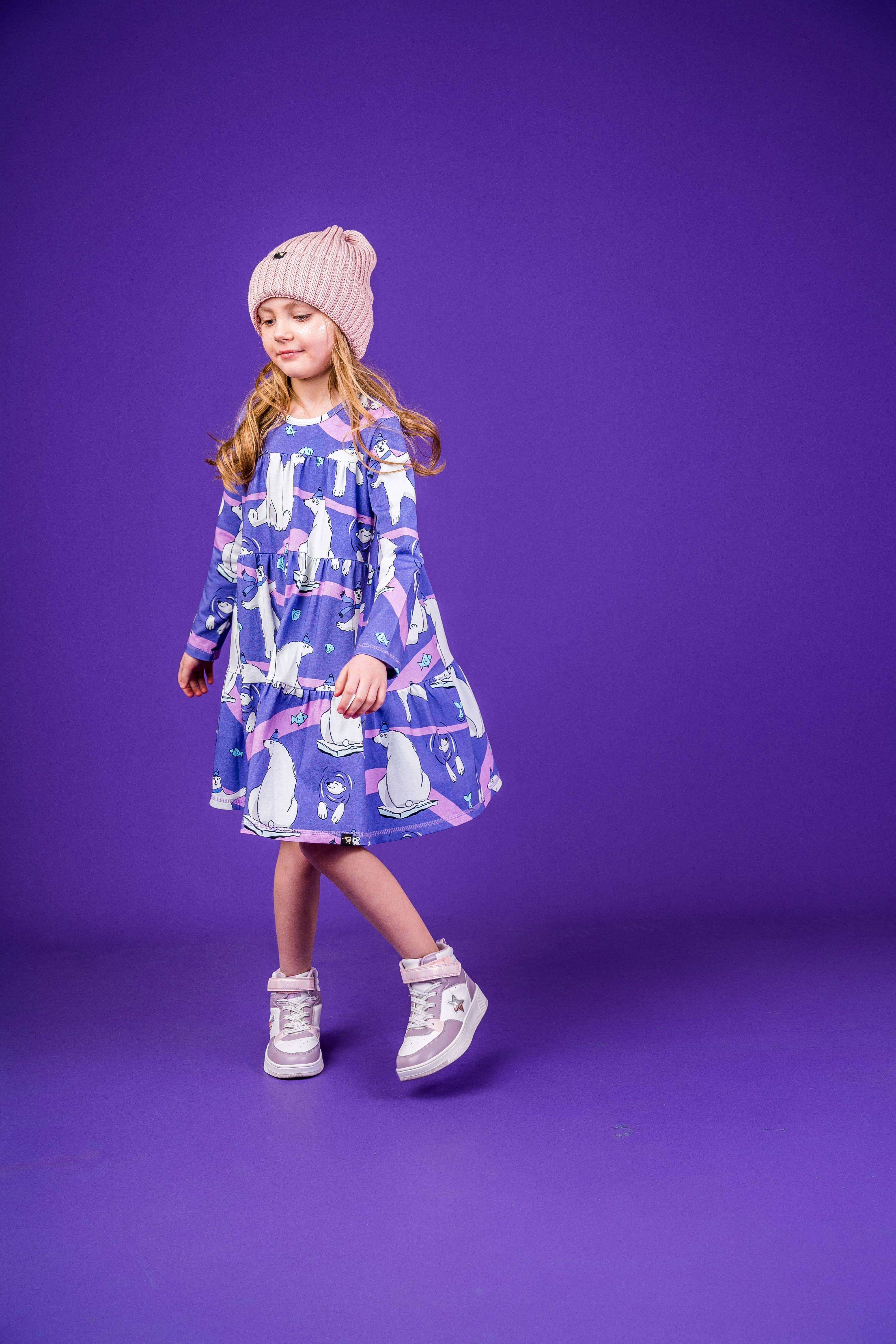 Mullido – wholesale Klänning – Barn – ISBJÖRN - A-LINJEKLÄNNING - AW2411