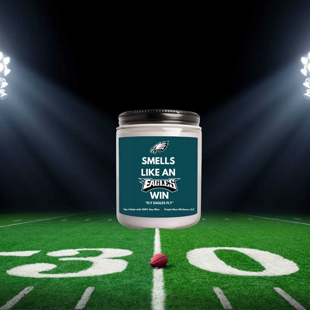 Purple Rose Wellness, LLC - Wholesale Jar/Filled Candle - Philadelphia Eagles Football Candle