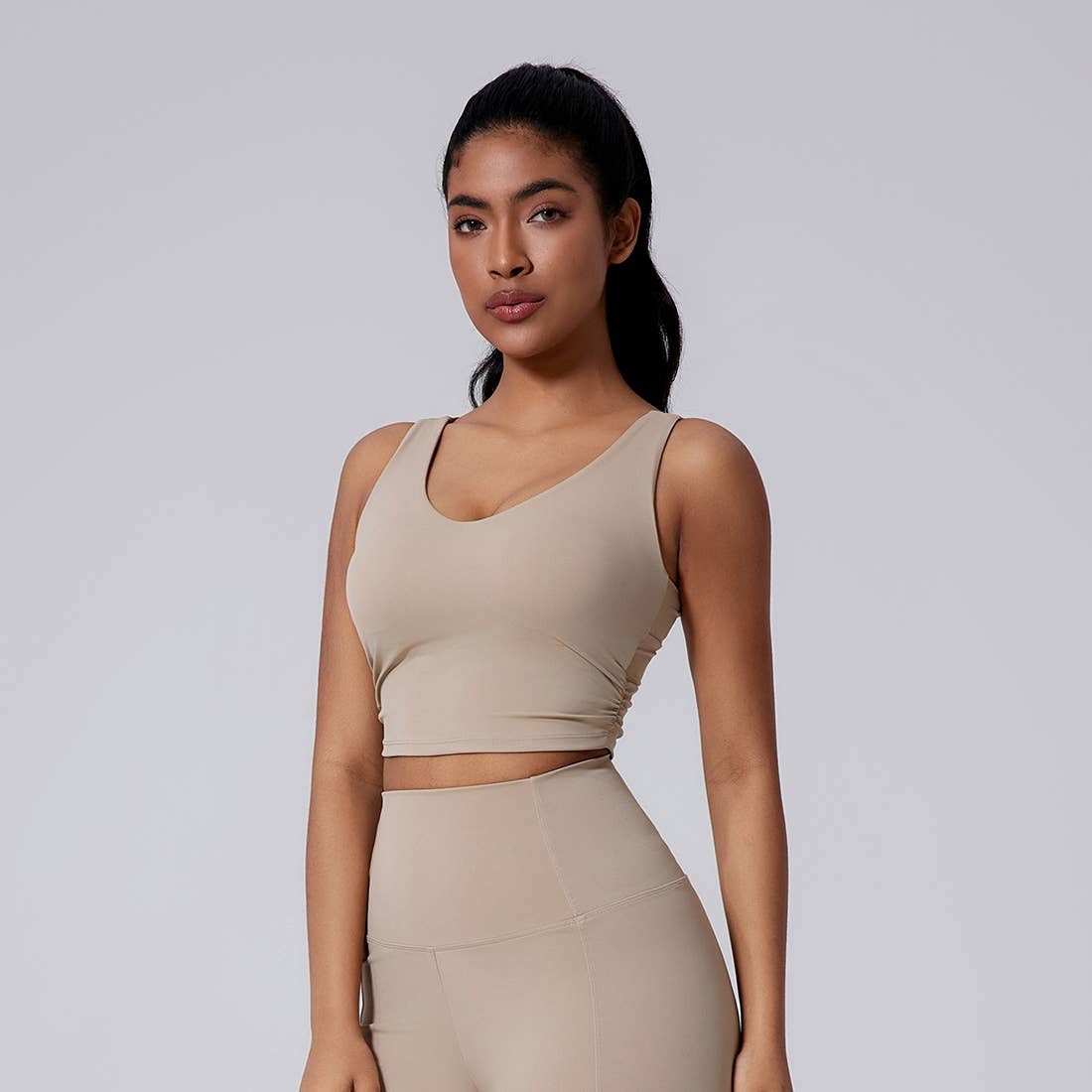 Sodalemon - Wholesale Athletic Top - Women's - Women Open-Back Yoga Bra Waist-Cinching Workout Tank Top10