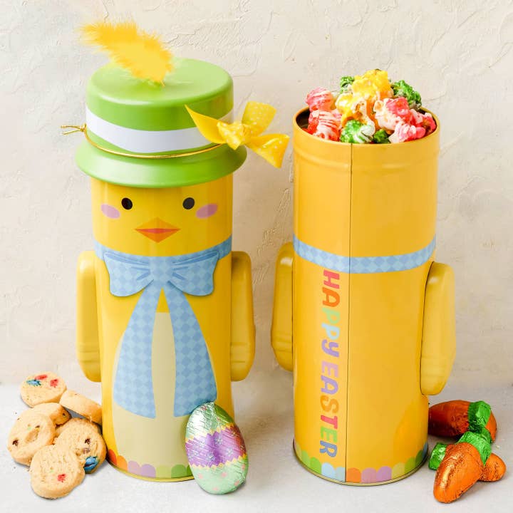 Chick Easter Treats Gift Tin for wholesale by Bonnie & Pop