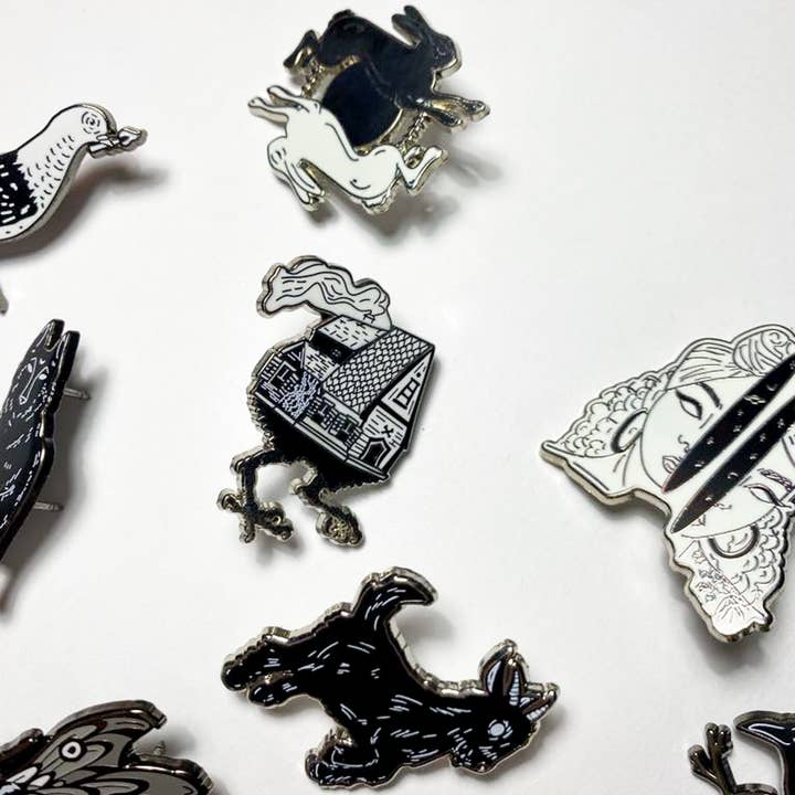 After Hours Creative - Wholesale Lapel Pin/Button - Baba Yaga Hard Enamel Pin3