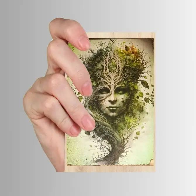 Forest Green Witches-Set of 10 4 "x 6" Decoupage Wood Panels for wholesale by Slightly Askew Art