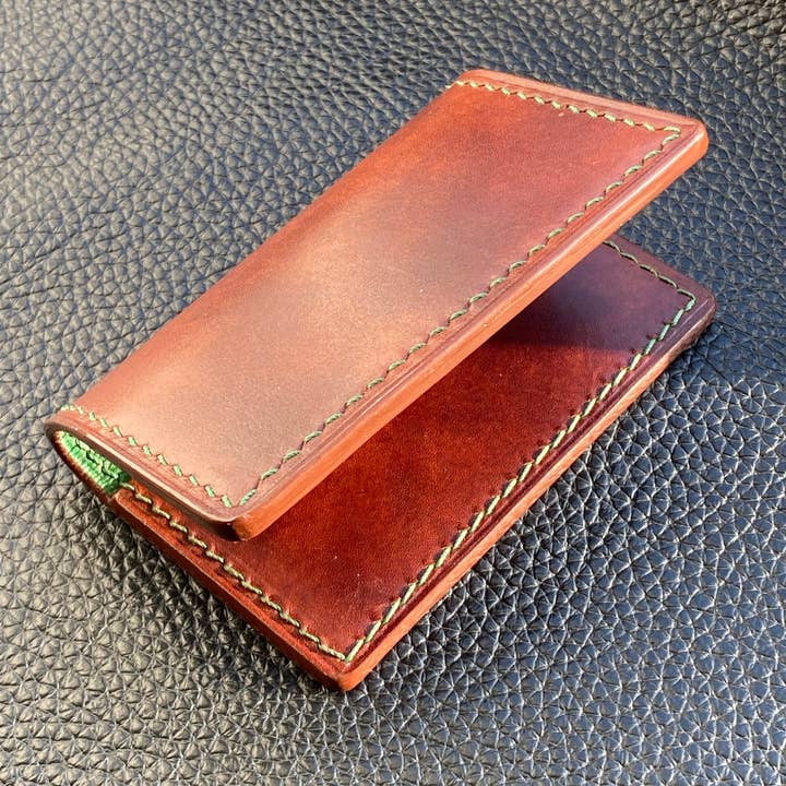 Whitworth Cardholder Brown Museum Calf Small Bifold Wallet for wholesale by Leather Compositions