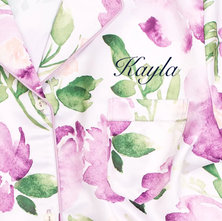 Weddingstar Inc. – Conjunto de pijama - Mulher por atacado – Conjunto Feminino de Pijama de Cetim com Estampa Floral17