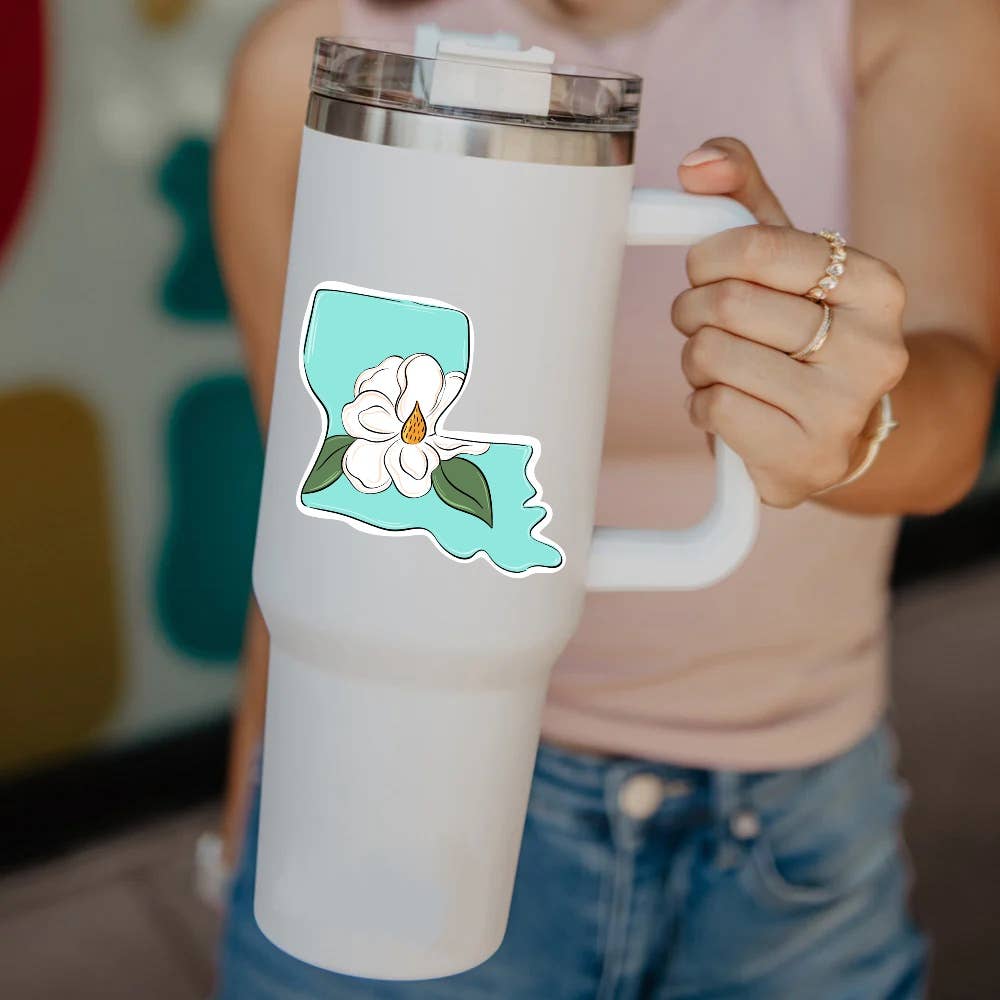 on the Bayou - Wholesale Sticker - Louisiana magnolia sticker, state sticker0