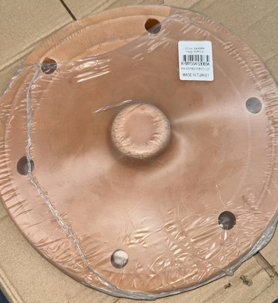 Hakan - Vendita all'ingrosso Utensile/attrezzo da cucina - Coperchio Dolma in terracotta fatto a mano, coperchio arrotolato in foglia d'uva13