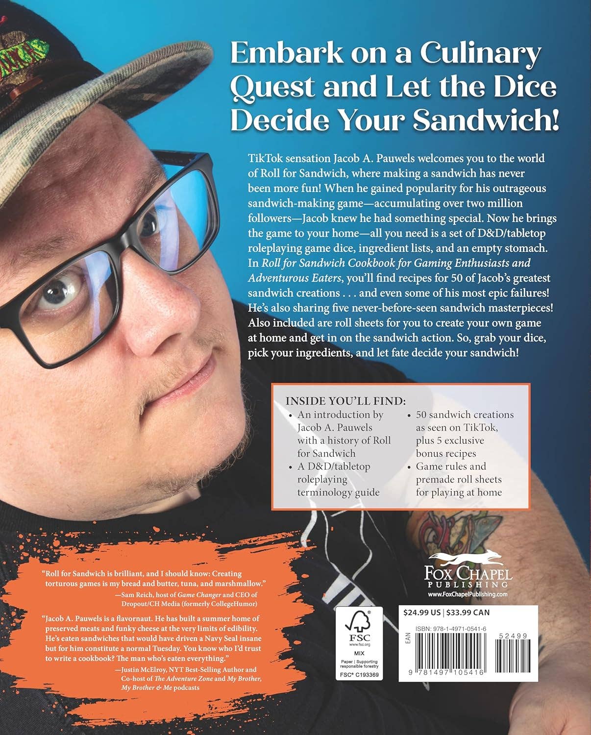 Fox Chapel Publishing - Wholesale Cookbooks & Food - Roll for Sandwich® Cookbook for Gaming Enthusiasts1