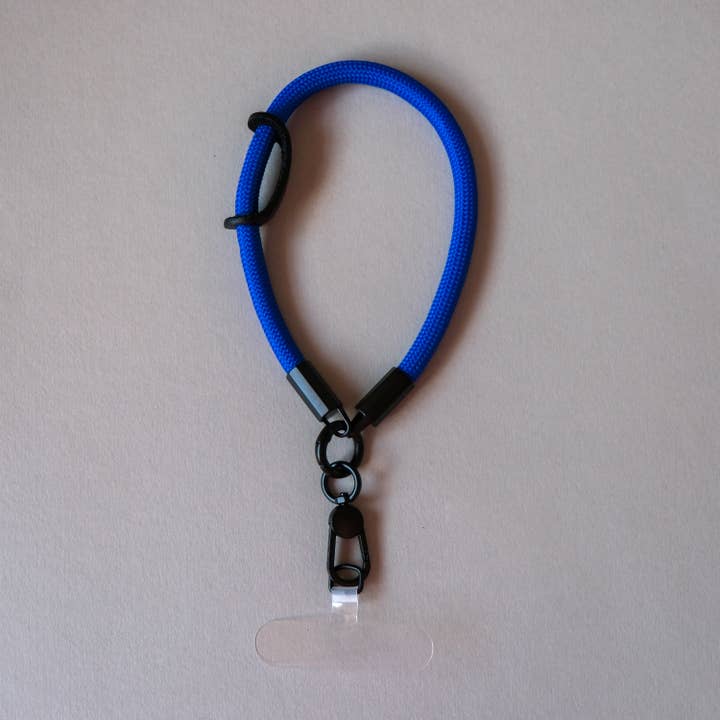 Cinturino da polso per telefono in corda blu elettrico per la vendita all'ingrosso da parte di Talk and Tell