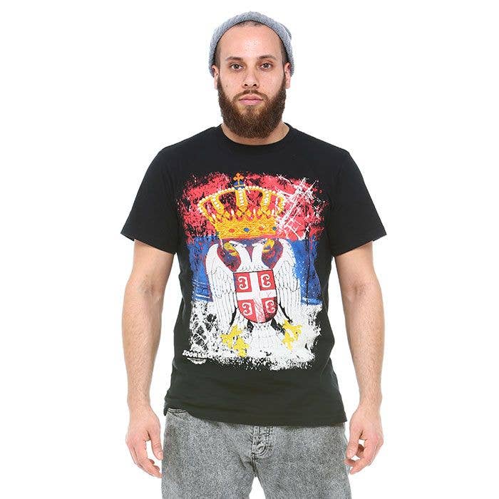 ZOONAMO - Wholesale Screen Printed T-Shirt - Men's - Serbia shirt classic1