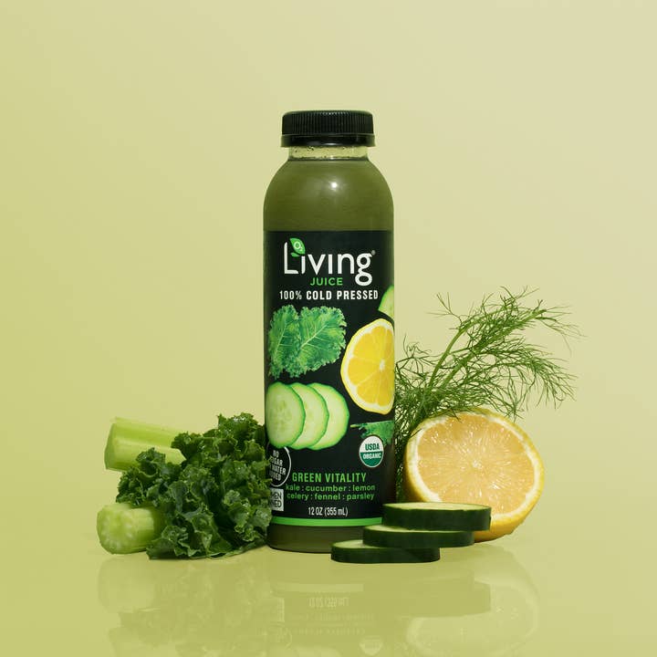 Living Juice Green Vitality - Organic 12oz Pressed Juice for wholesale by Living Juice