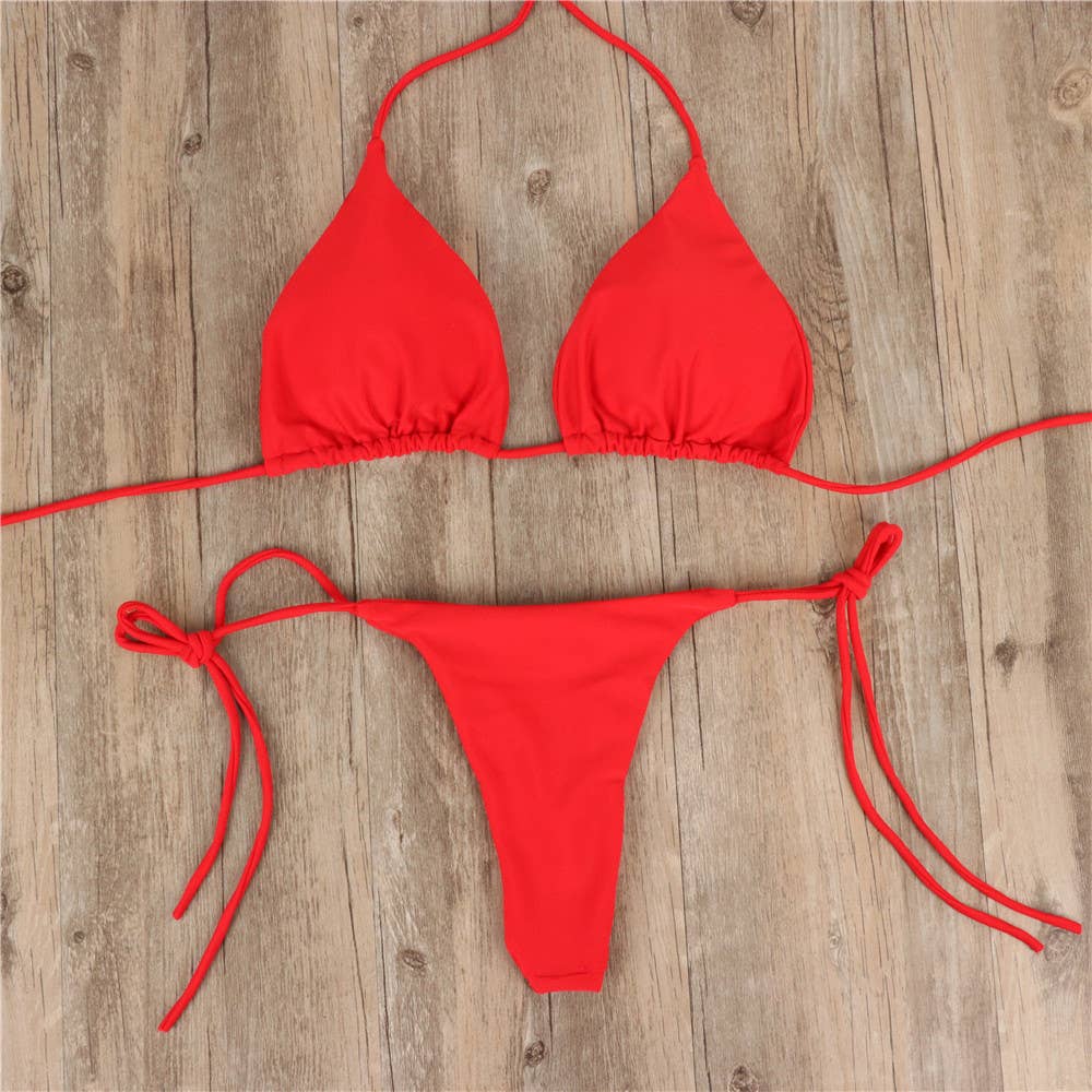 Sweetkama - Vente Maillot de bain deux-pièces – femme - Maillot de bain bikini 2 pièces uni21