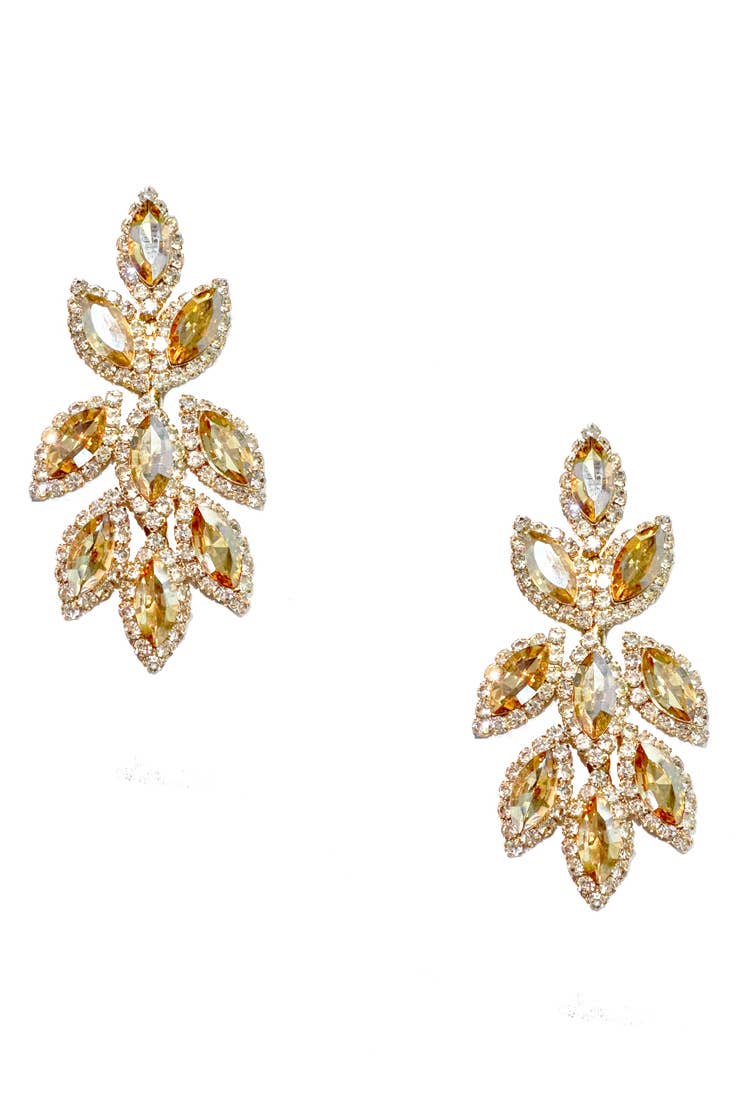 Chicas - Wholesale Dangle Earrings - Pair of drop earrings with crystal jewel rhinestones 440117