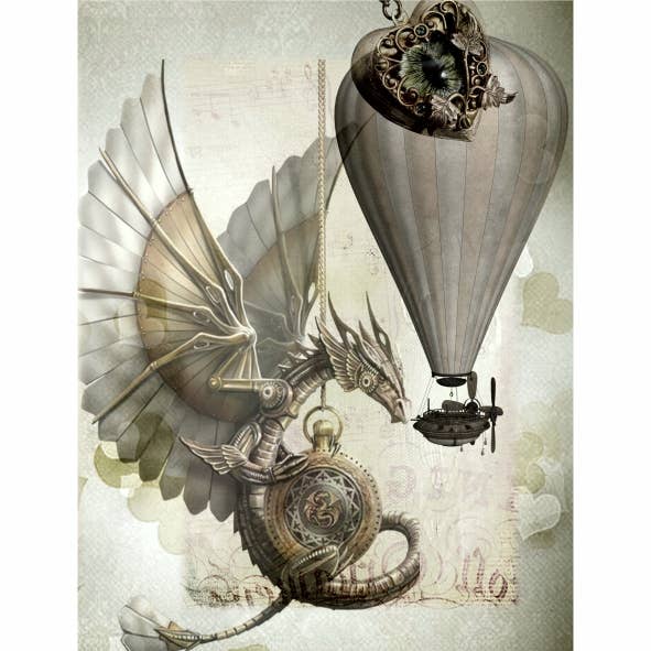 Carta di riso decoupage Steampunk Leggero v1 - A4 - 6 pezzi - Artigianato per la vendita all'ingrosso da parte di Craft Kreatively