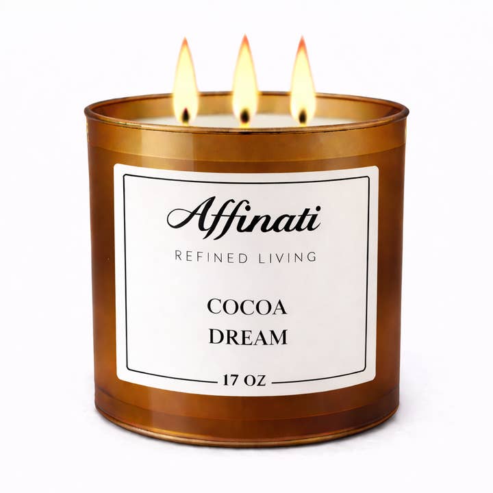 Vela de 3 Pavios Sonho de Cacau por atacado de Affinati