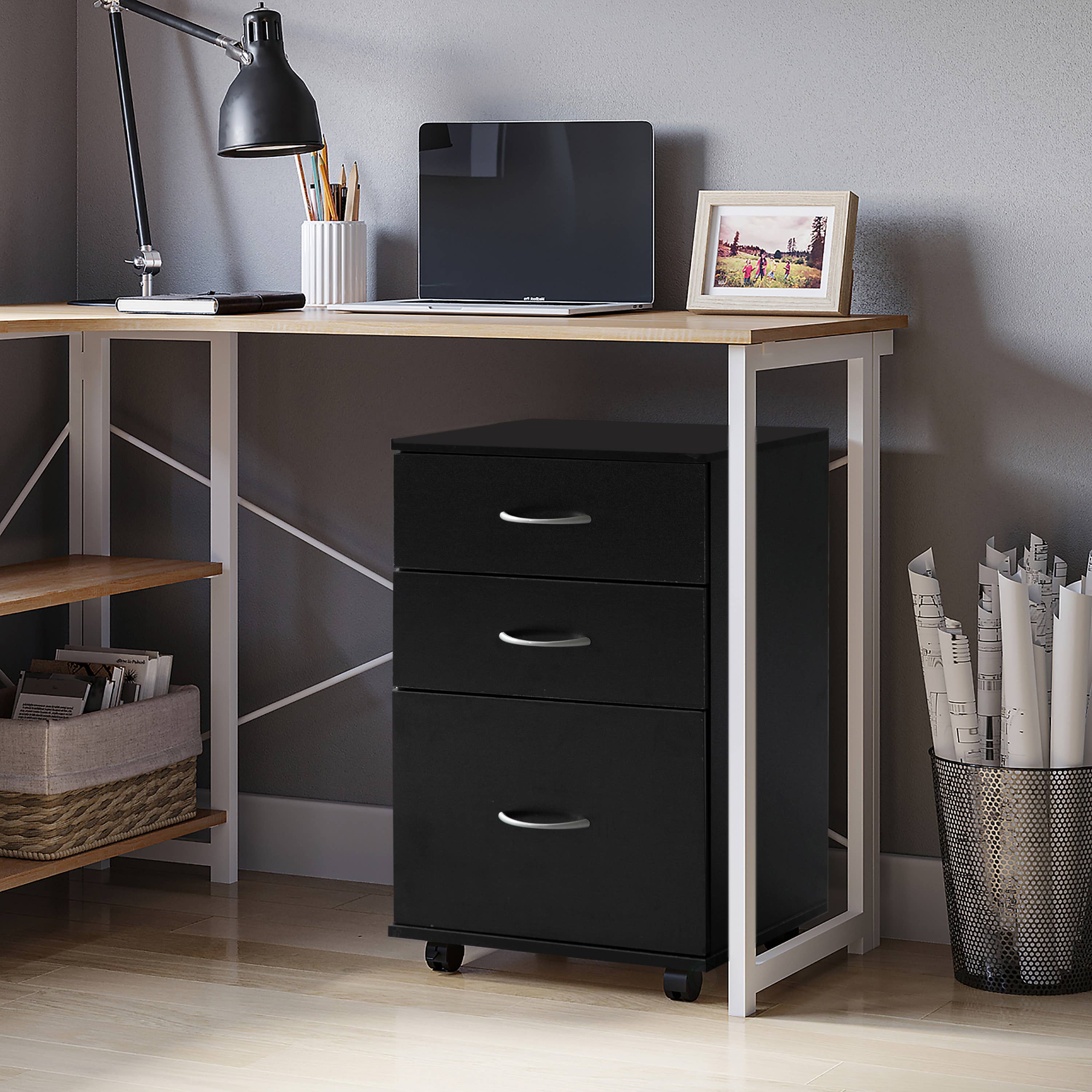 Quickway Imports - Venta al por mayor Armario - Archivador de oficina con 3 cajones con ruedas6