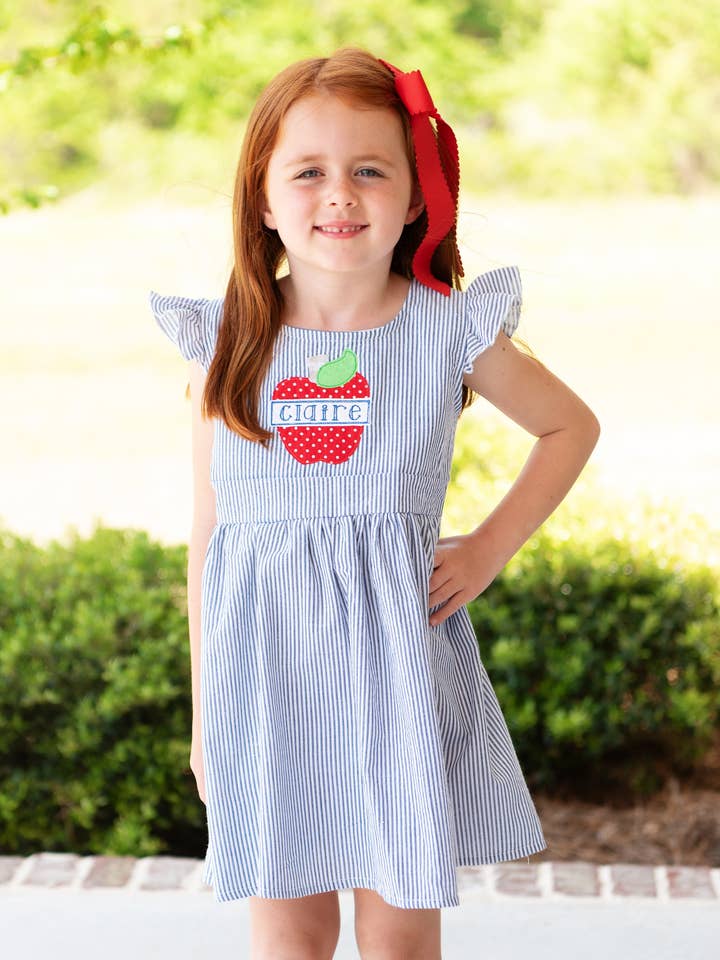 Robe en seersucker à motif de pommes pour la vente par Sugar Bee Clothing