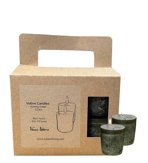 Lübech Living - Wholesale Votive Candle - Timber® Votives gift box, 12 pcs, Hunting Green