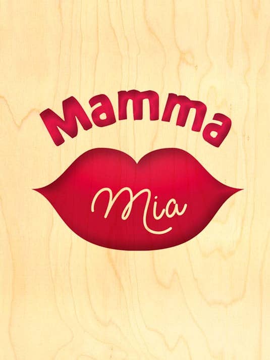 TRÄKORT MAMMA MAMMA MIA för wholesale av Hironwoods