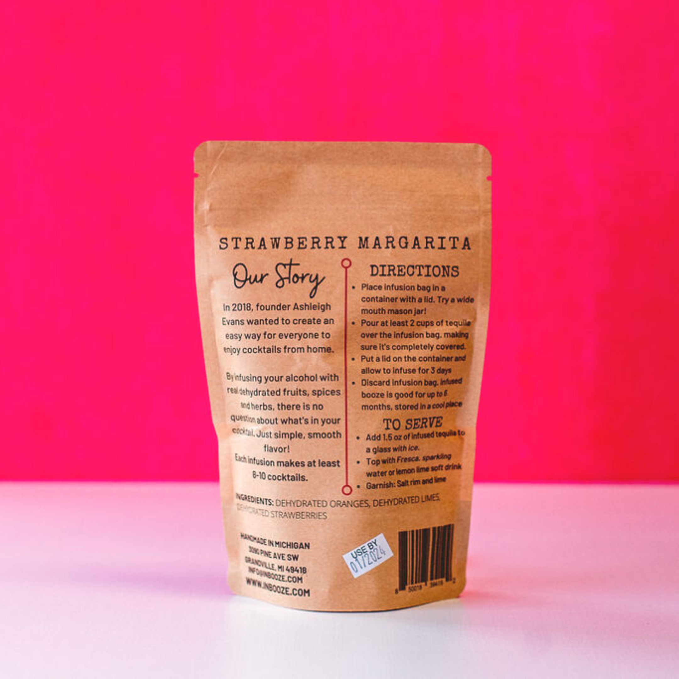 InBooze – Großhandel DIY-Getränkekit – Erdbeer-Margarita-Cocktail-Set mit Alkoholinfusion4