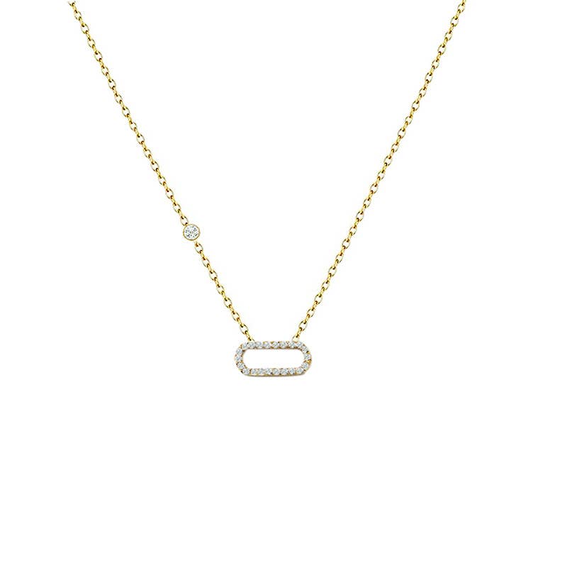 AMORINO SRL - Vente Colliers à pendentif - Collier avec pendentif clip et point lumineux en strass2