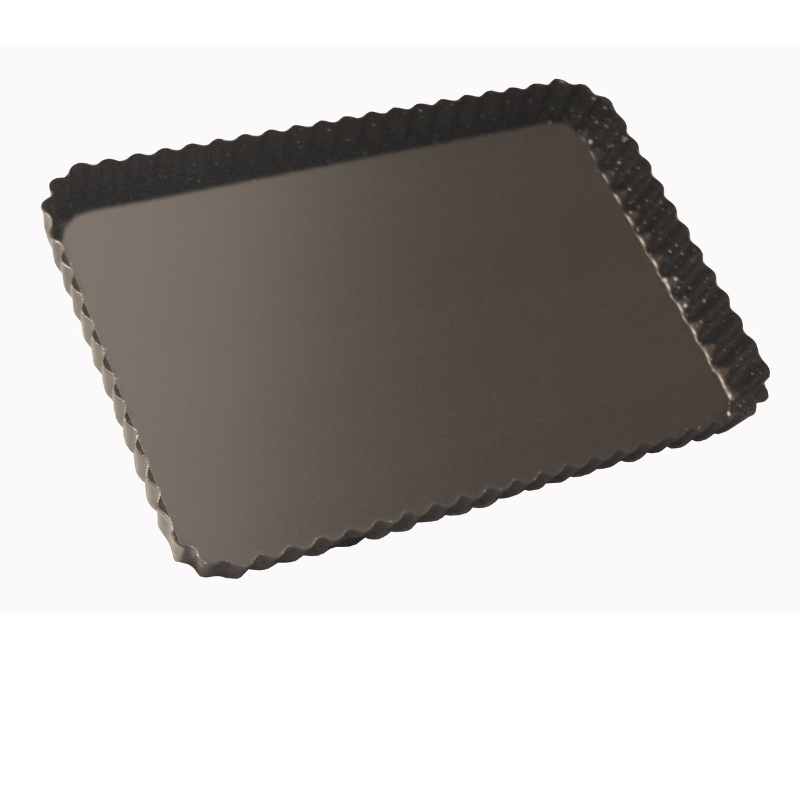 Black Rectangular Tart Pan with Removable Base Coated Steel for wholesale on Faire1