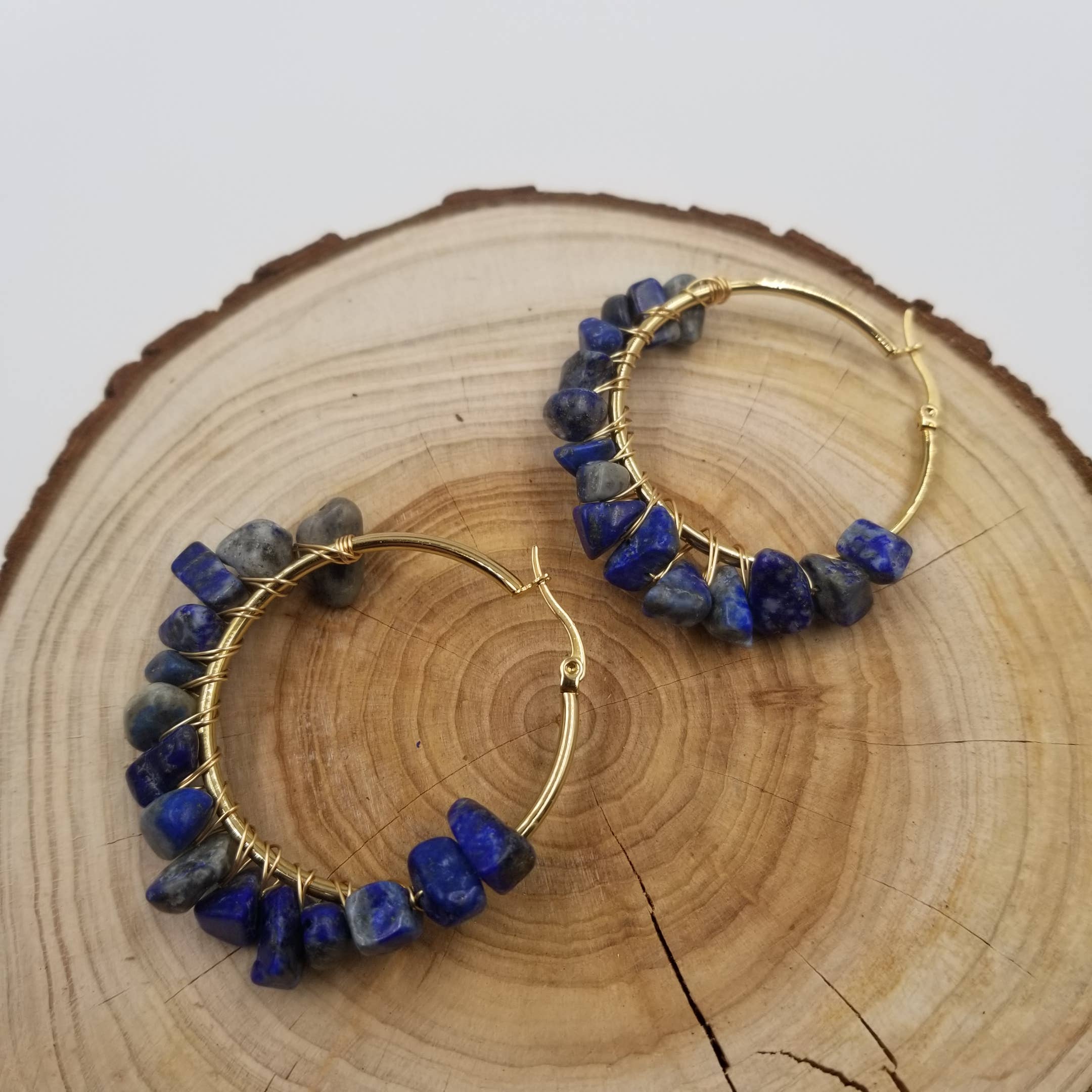 CHAKRA JEWELRY - Venta al por mayor Pendientes de aro - Pendientes de cristal del Pacífico hechos a mano1