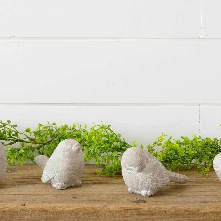 Audrey's Home & Gift - Wholesale Decorative figurine - Cement Bird Figurines (Pk/04 Ast)0