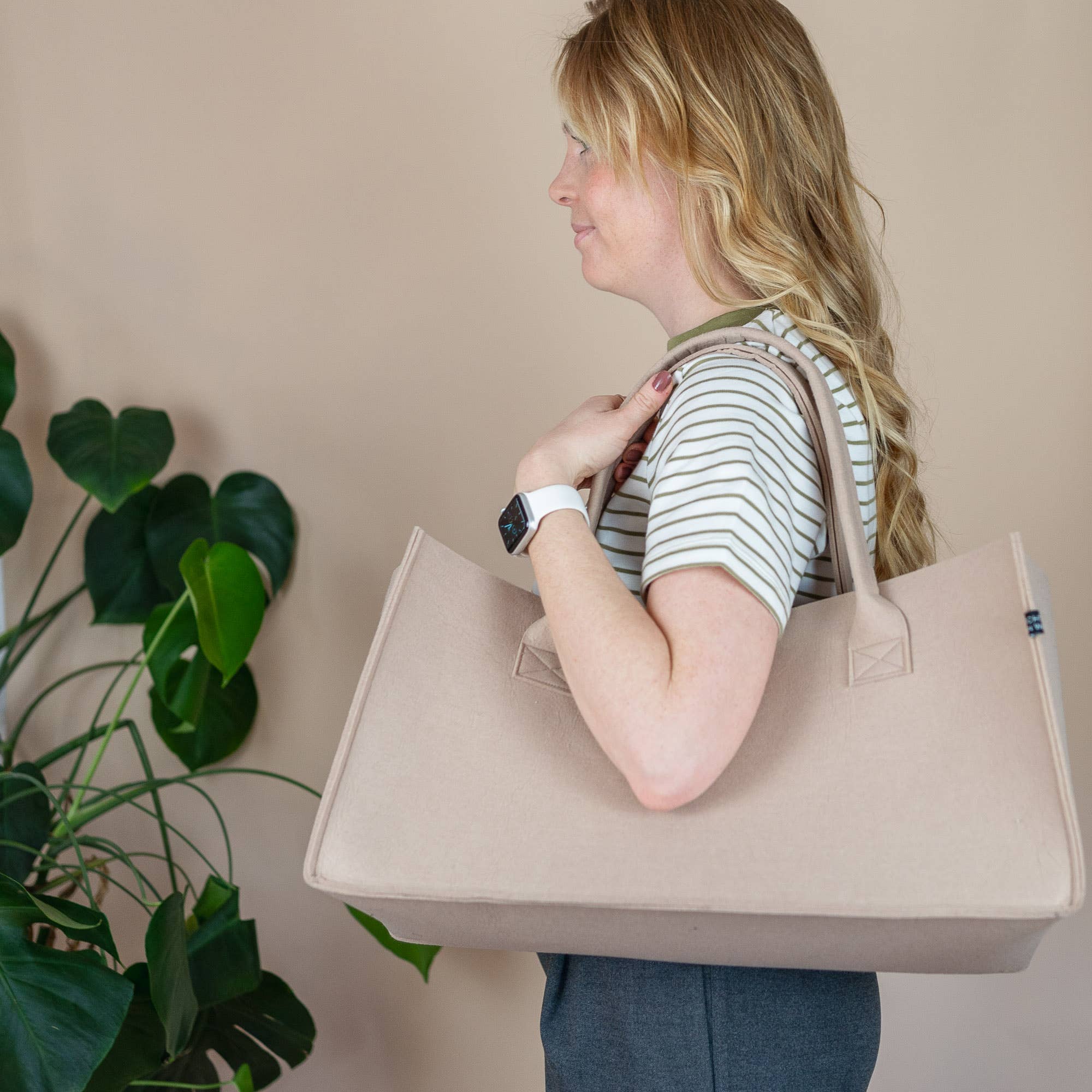 Tochter von Walter - Wholesale Grocery/Shopping Bag - felt bag grey, shopper felt, filshopper, large felt bag1