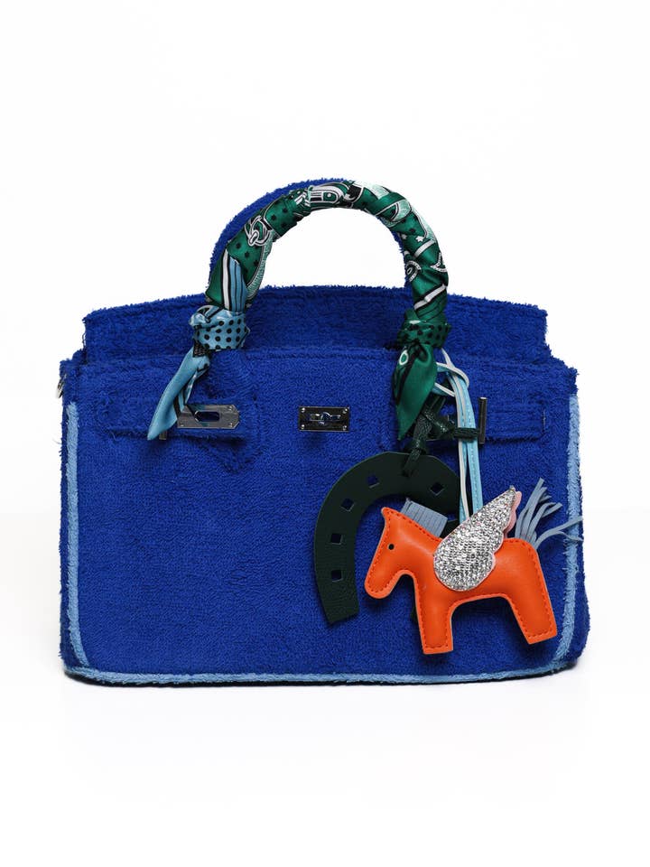 Sundaze Terrycloth Tote Royal Blue Small for wholesale by SOCIAL SUNDAZE