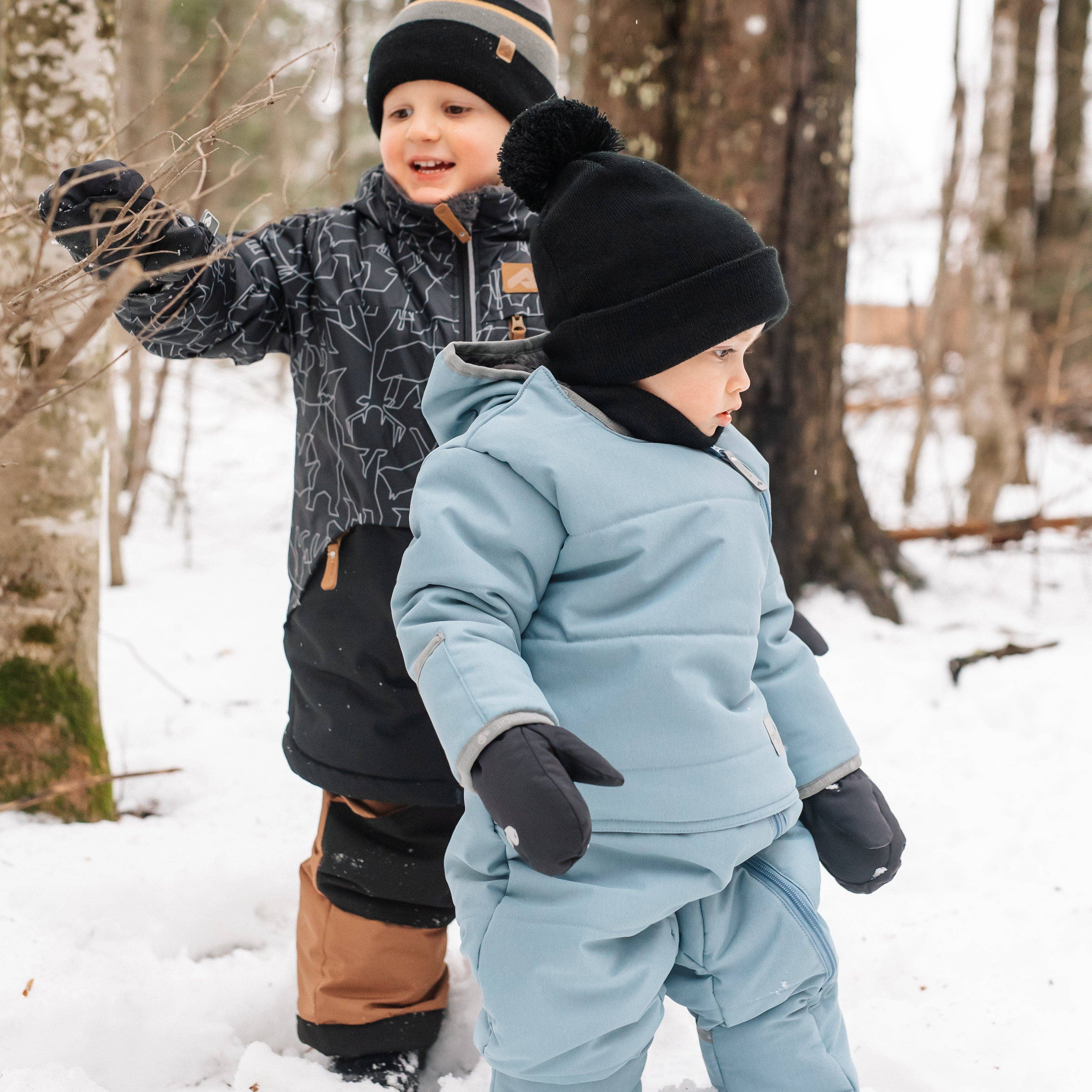 Perlimpinpin - Wholesale Snow Suit - Kids - Two piece kid snowsuit - Animals, black & cumin5