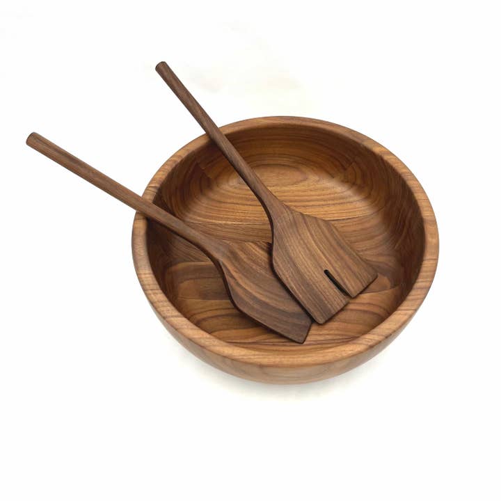 Walnut Wood Salad Bowl - Kitchen Serveware for wholesale by JBrody & Co. USA