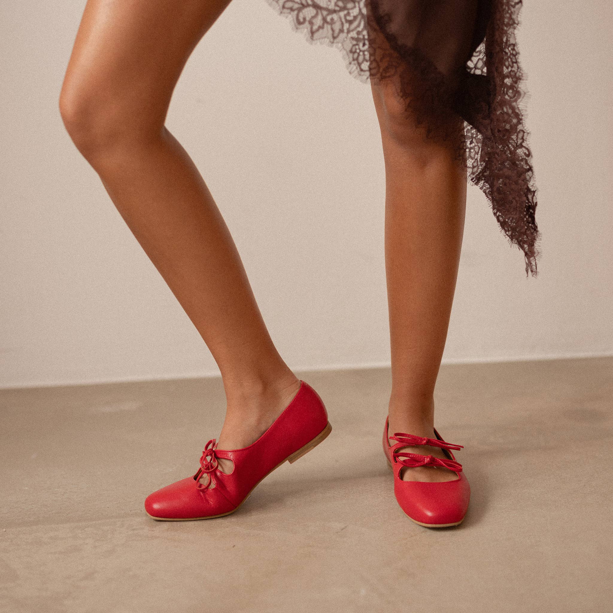 red Shirley Ballerina, marsala for wholesale on Faire5