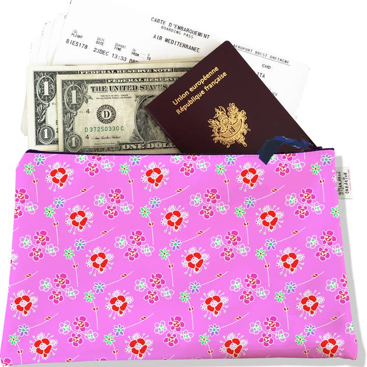 Bolsa de viaje, maletín Pequeñas flores rojas y rosas para venta al por mayor de BISTRAKOO