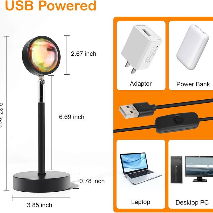 Orimono Elegance - Wholesale Accent/Desk Lamp - LED Projection Lamp - 16-Color Light for Home Decor, Events