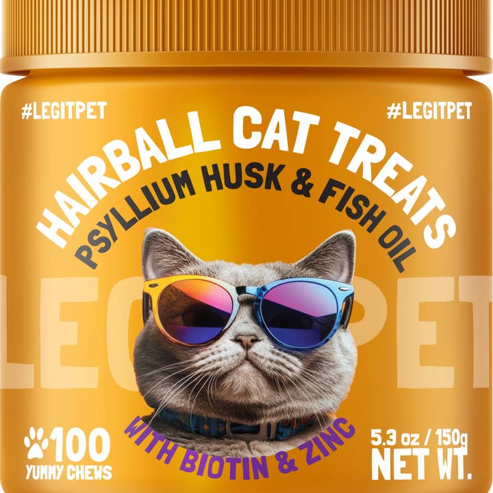 LEGITPET - Wholesale Pet Treats - Cat - Hairball cat treats with Psyllium Husk & Fish oil