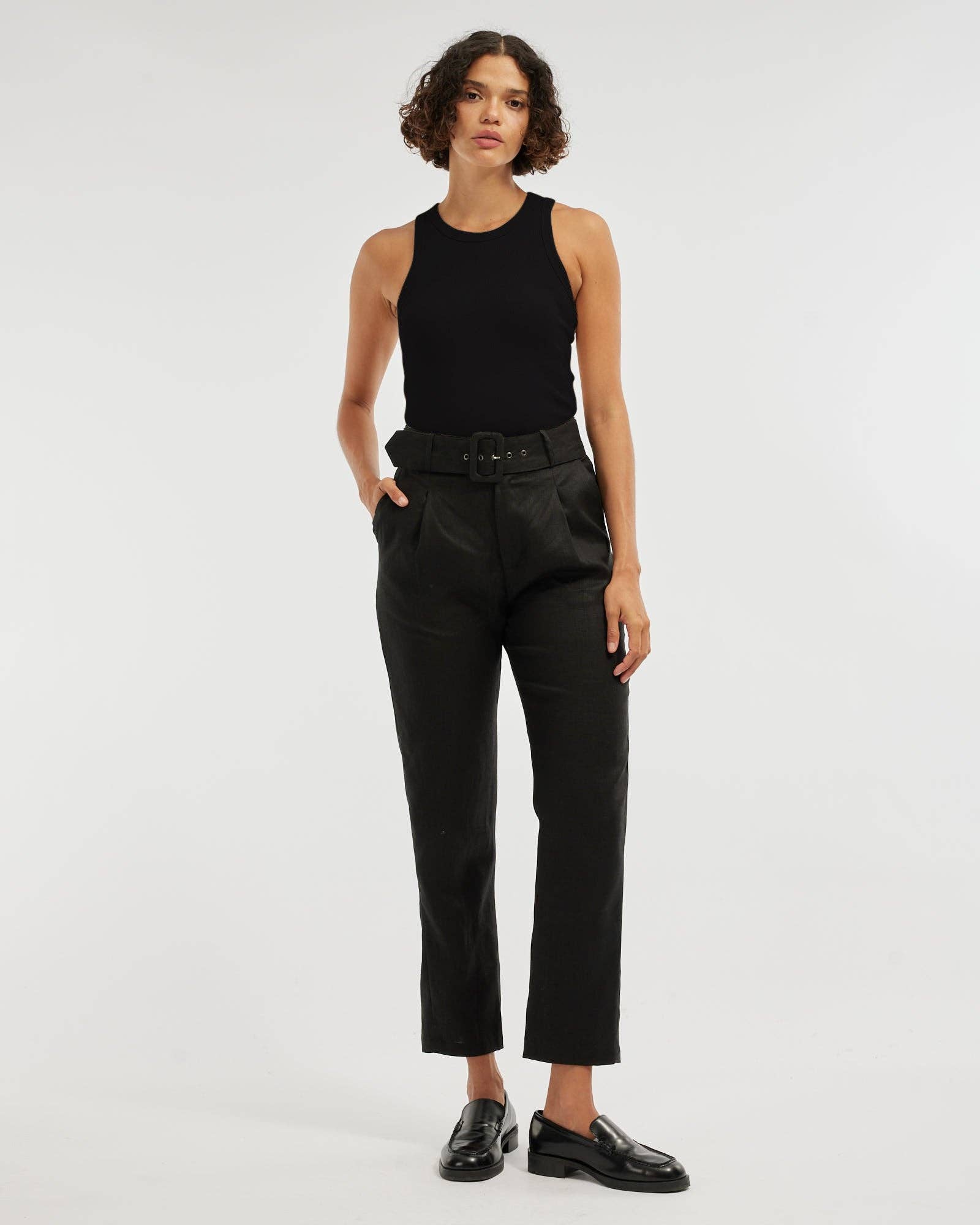 Noir Débardeur Côtelé Daria - Noir en vente sur Faire3