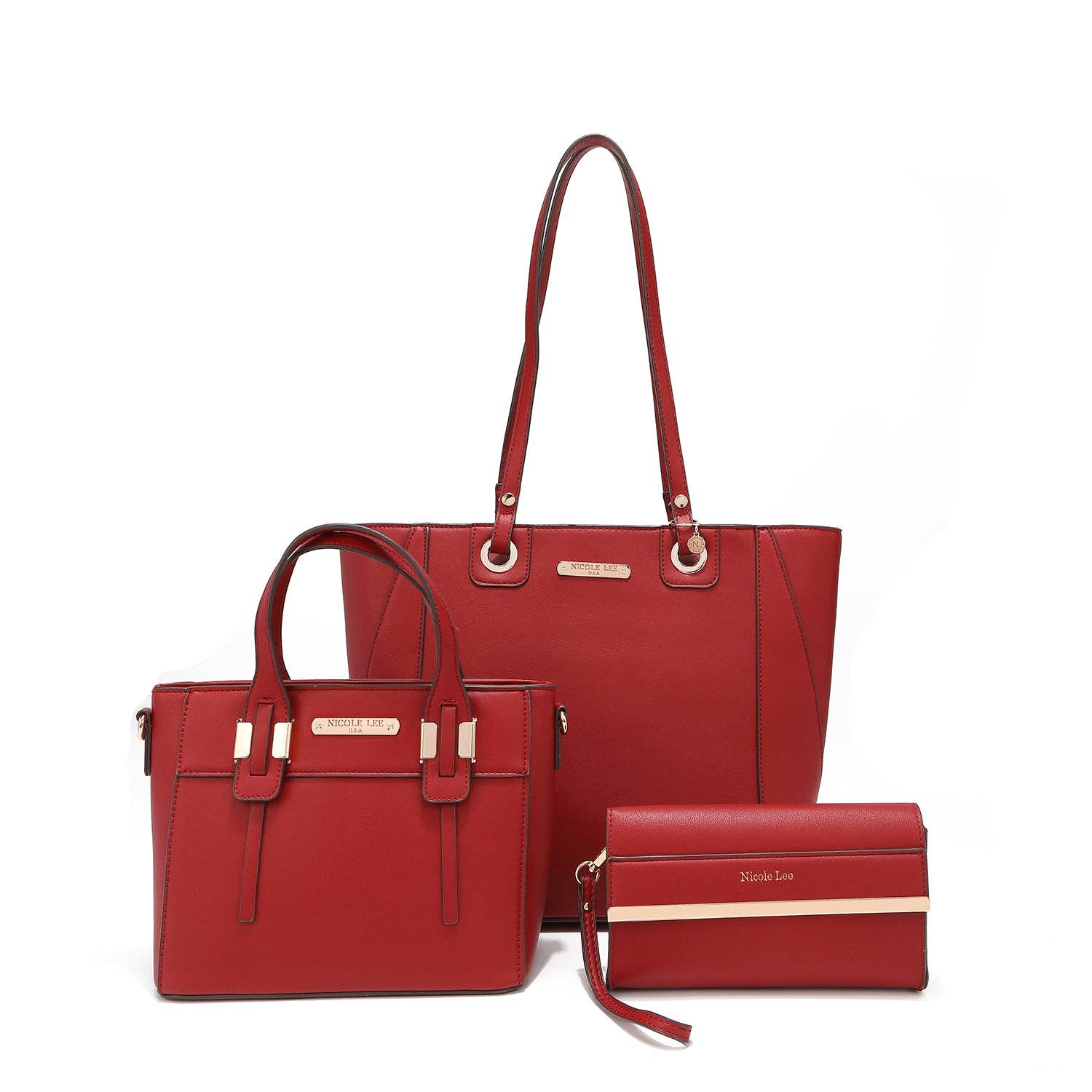 Nicole Lee - Wholesale Shoulder Bag - Women's - CONJUNTO DE 3 PIEZAS (Shopper, Bolso pequeño, Neceser)58