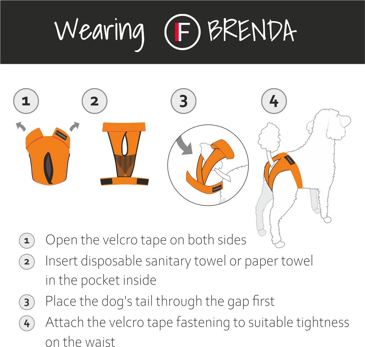 FINNERO - Wholesale Pet Diaper - Dog - FINNERO BRENDA Dog Hygiene pants, 3 colors, Washable Diaper23