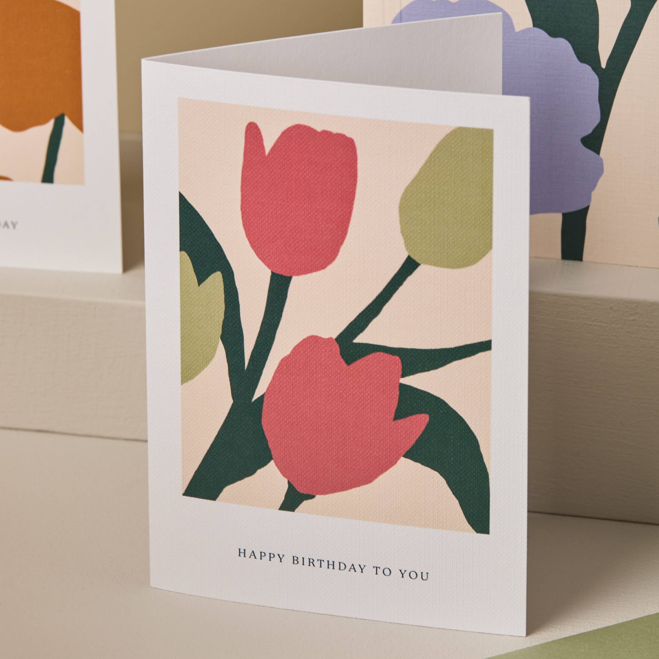 Ink & Bloom – wholesale Birthday card – Happy Birthday To You Tulips Floral Blooms Card1