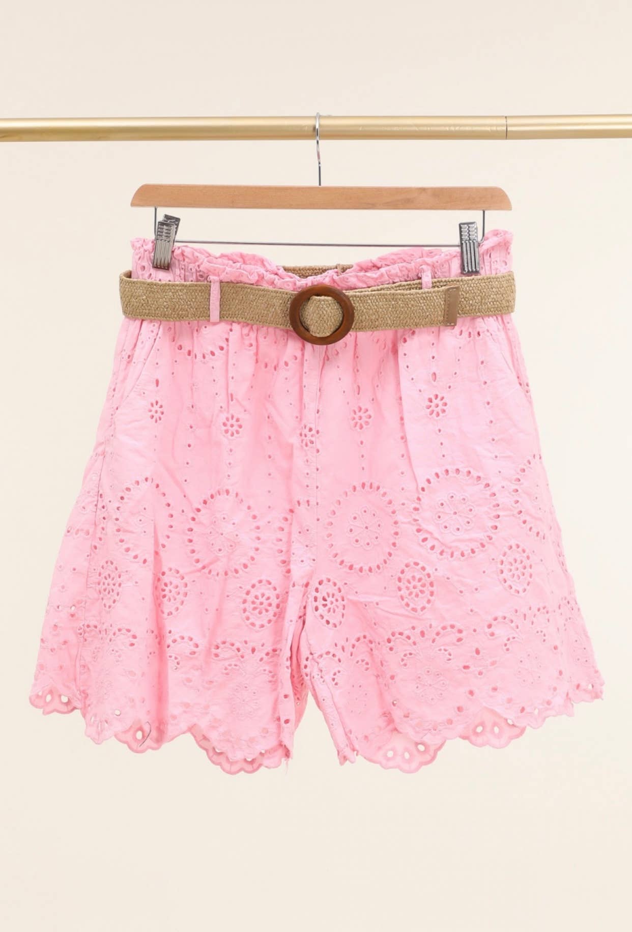 LÉA & LUC - Wholesale Shorts - Women's - Broderie anglaise shorts in 100% cotton REF. 25022