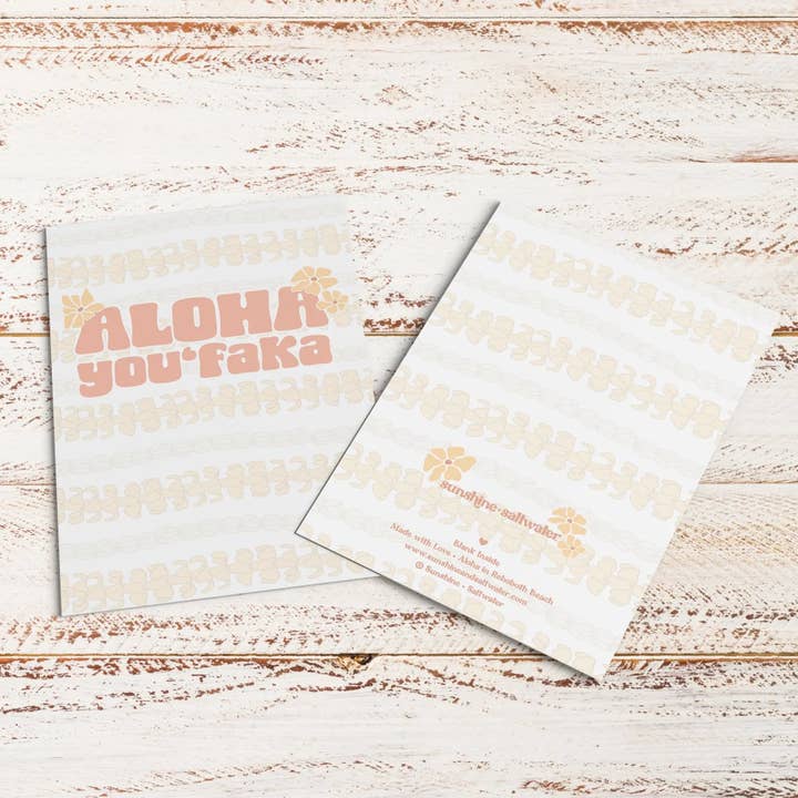 Sunshine + Saltwater - Wholesale Everyday greeting card - Aloha You'FAKA | Greeting Card1