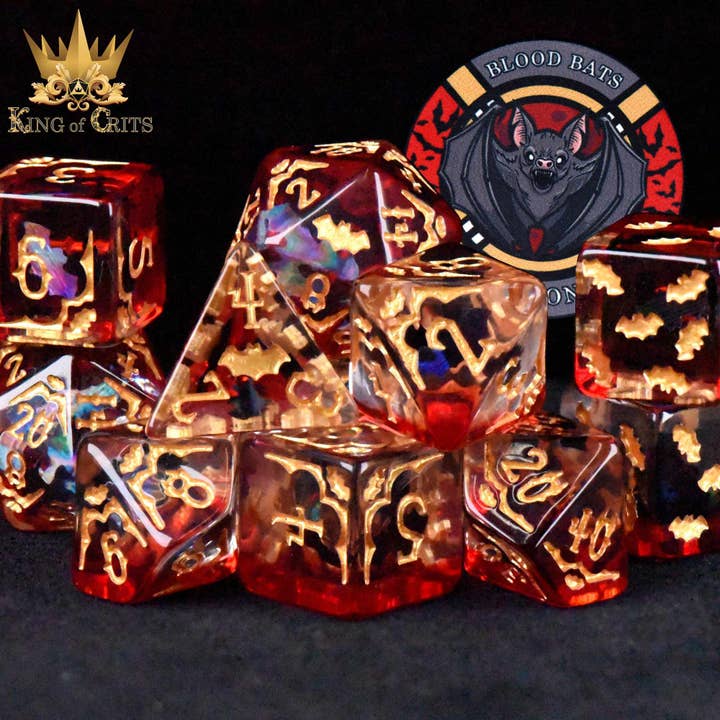 Blood Bats & Beyond - 11 Dice Set for wholesale by DNDDICE.COM