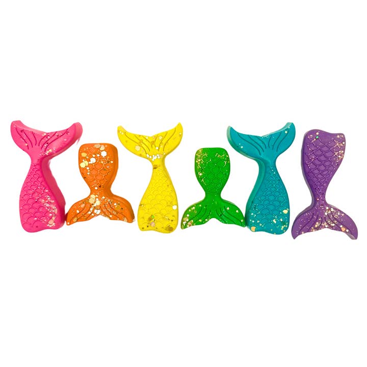 Glitter Mermaid Crayons, Kids Art Supplies for wholesale by Wonder Hue Crayon Co.