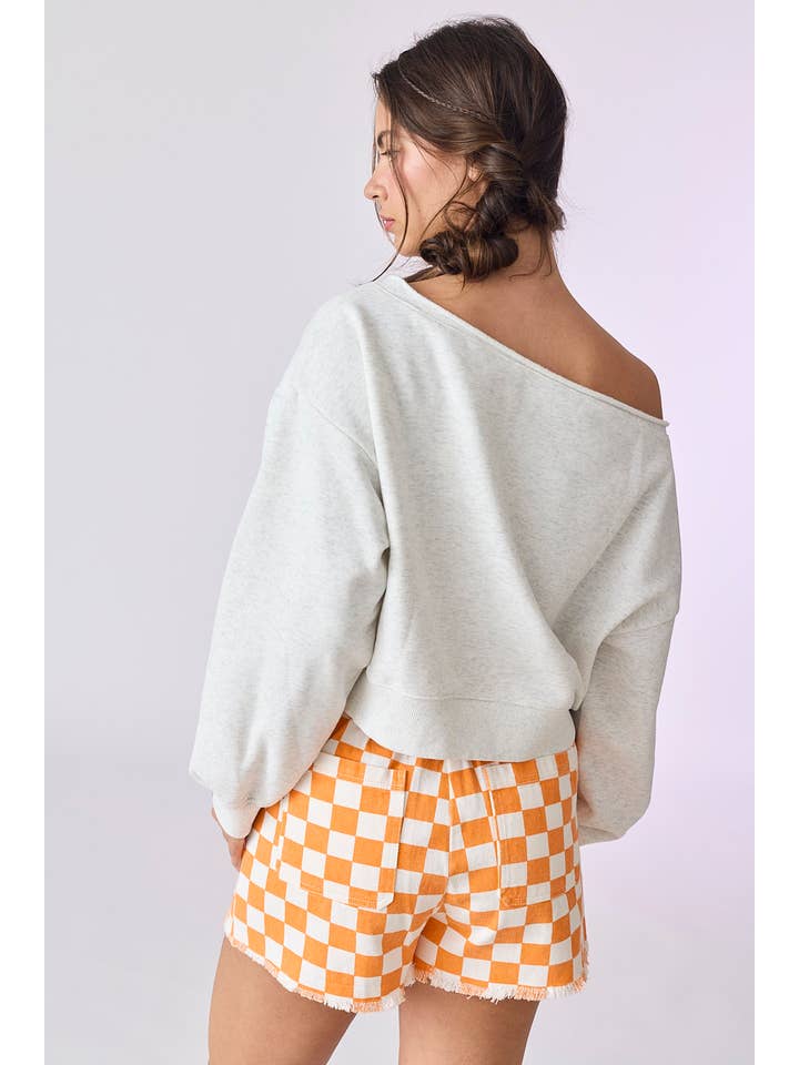 Papermoon - Wholesale Sweatshirt - Women's - PT17835 - Alina Off Shoulder Cropped Sweatshirt23