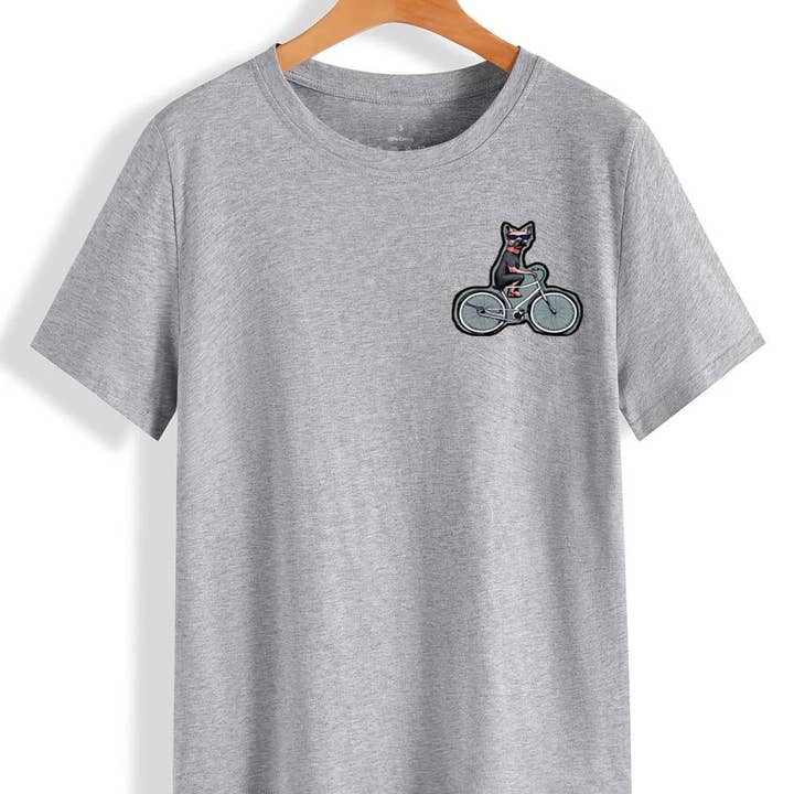 Camiseta de adulto con bolsillo Perro descarado en bicicleta para venta al por mayor de Maqoba