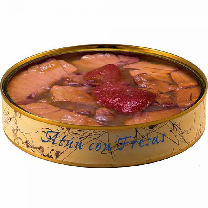 El Ronqueo - Wholesale Tinned Fish - Tuna Belly with Strawberries in Olive Oil can 280 g.