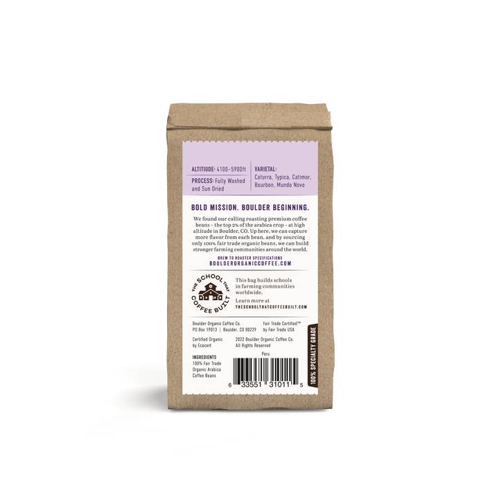 Boulder Organic Coffee - Wholesale Coffee Beans - Peru Fair Trade & Organic1