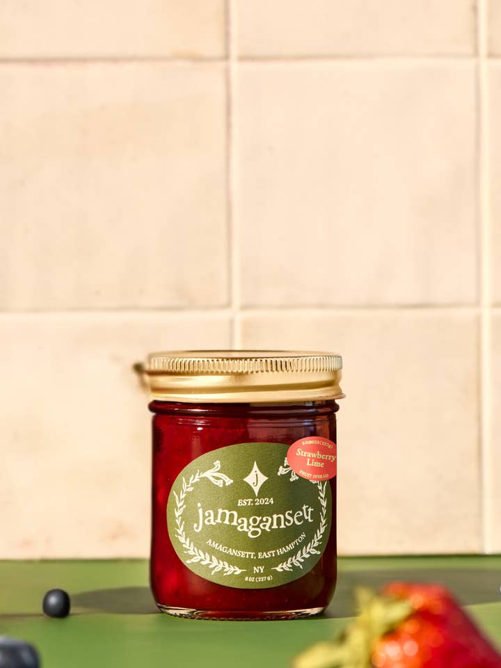 Strawberry Lime Preserves - 8oz jars for wholesale by Jamagansett